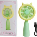 Rechargeable Mini Fan with Dual Modes & Light