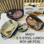LB()-maddy Single Compartment  Steel Lunch Box with Separate Vegetable Container