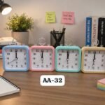 (AA‑32)-Pastel square alarm clocks